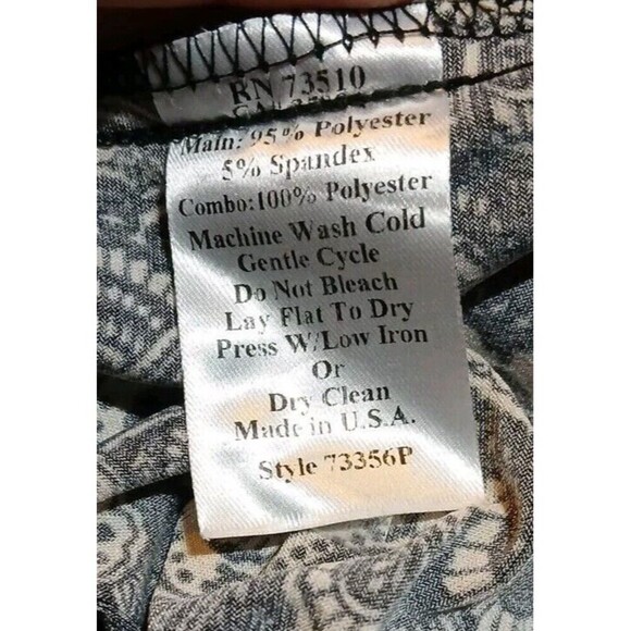 Uncle Frank Black Paisley Top with Lace Back Anthropologie Women's Size L - Picture 7 of 7